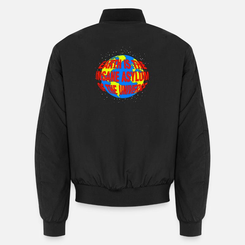 Irrenanstalt Erde - Unisex Bomberjacke - Schwarz