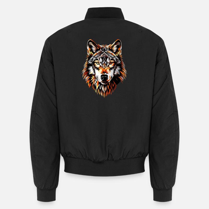 Wolf Motif Wolves Wolf Pack Gray Wolfhound Wolf Unisex Bomber Jacket