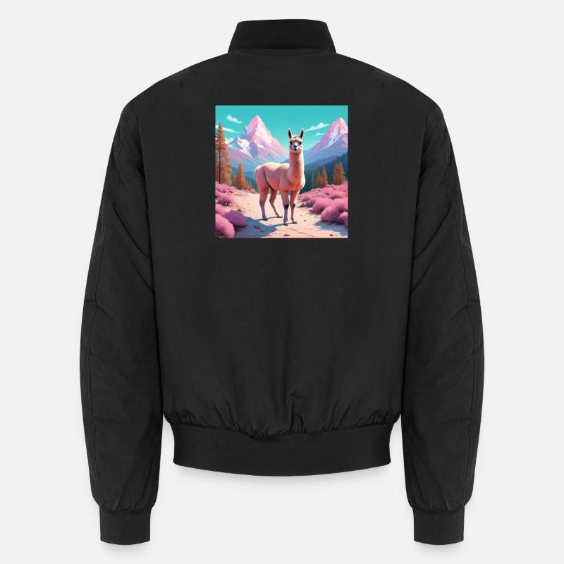 Lama dans les montagnes Bomber unisexe