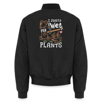 Gartenarbeit Gärtner - Unisex Bomberjacke - Schwarz - Hinten - AI Model Male 185 light (185cm)