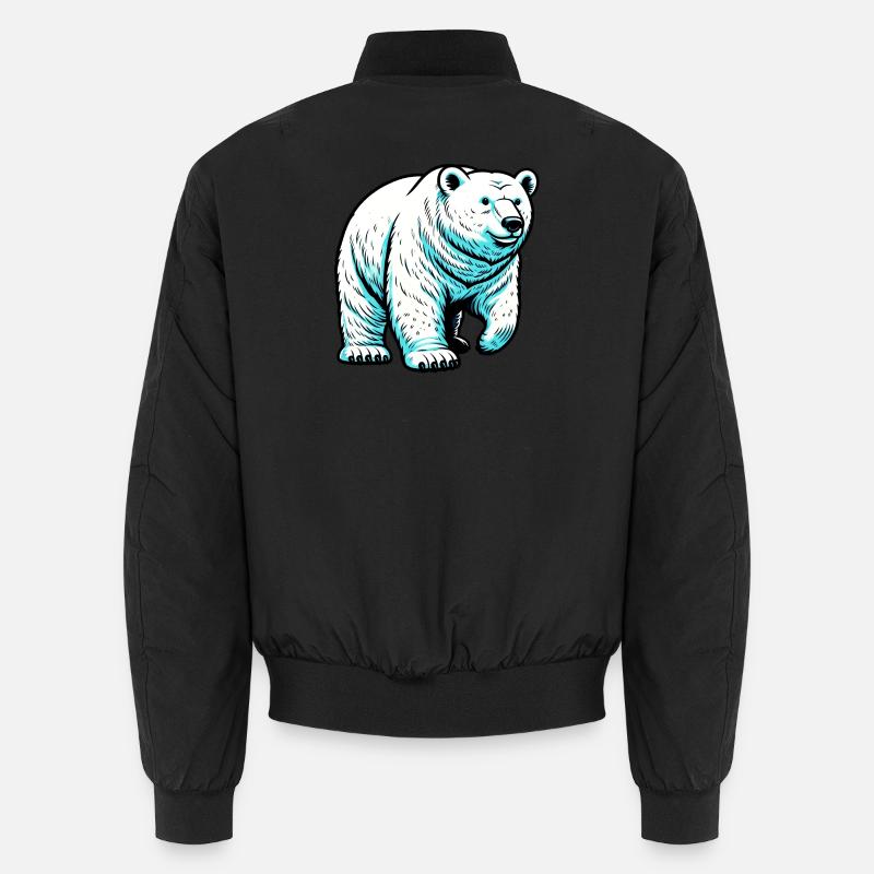 Polar bear - Unisex Bomber Jacket - black