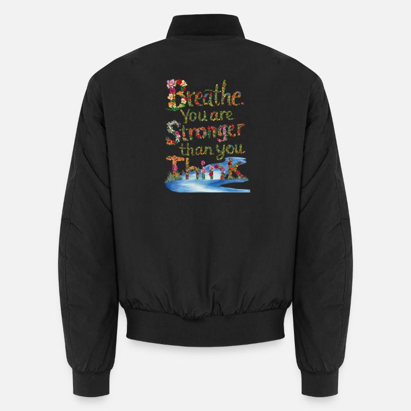 Bloemenwoordschap: Thanks, that's nice - Unisex Bomber Jacket - black