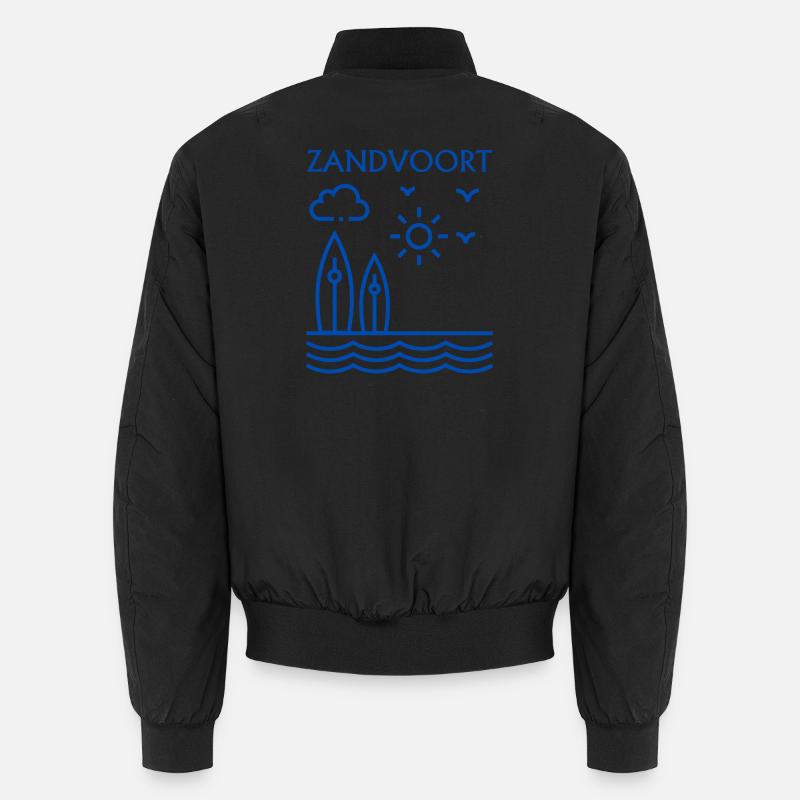 Scène de surf côtière de Zandvoort Bomber unisexe