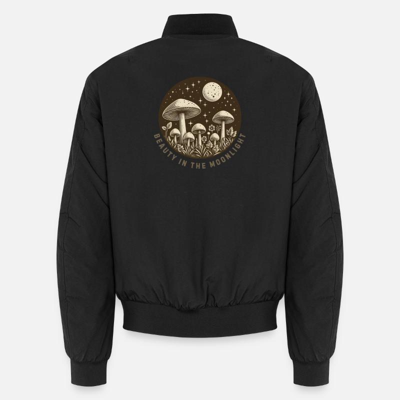Mushrooms in the moonlight Unisex Bomber Jacket