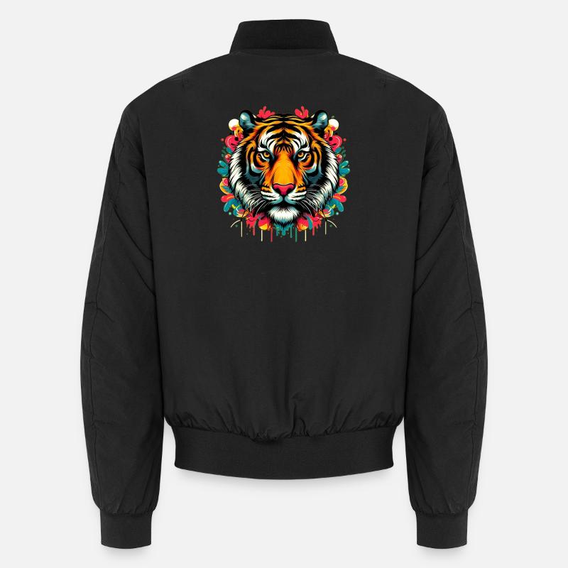 Tiger - Unisex Bomber Jacket - black