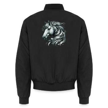 Cheval - Bomber unisexe - noir - Dos - AI Model Male 185 light (185cm)