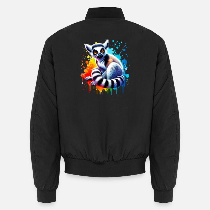 Lemur - Unisex Bomberjacke - Schwarz