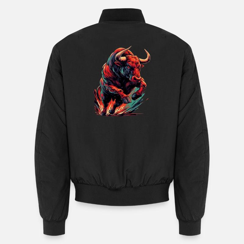 Stier - Unisex Bomberjacke - Schwarz