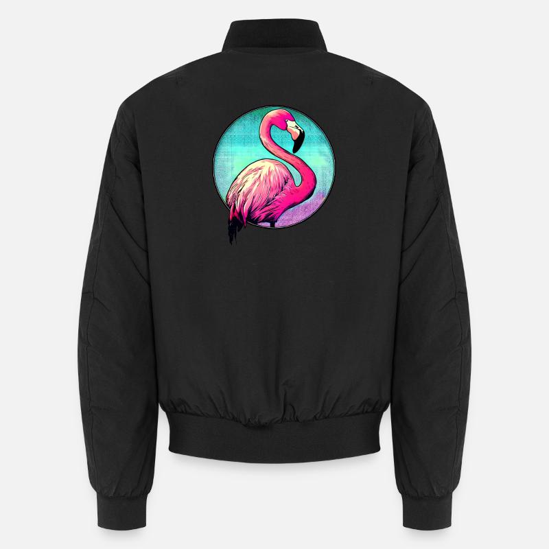 Flamingo - Unisex Bomberjacke - Schwarz