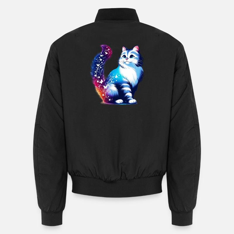 Katze - Unisex Bomberjacke - Schwarz