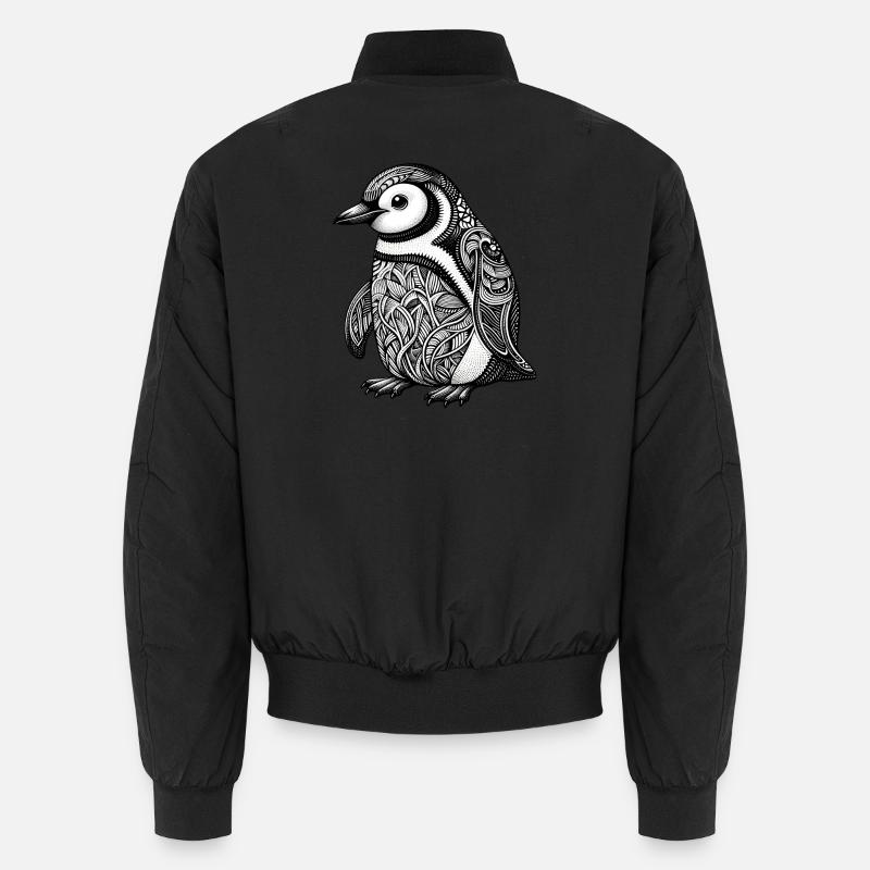 Pinguin - Unisex Bomberjacke - Schwarz