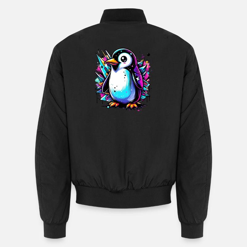 Penguin - Unisex Bomber Jacket - black