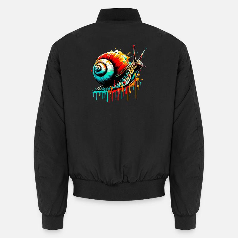 Snail - Unisex Bomber Jacket - black