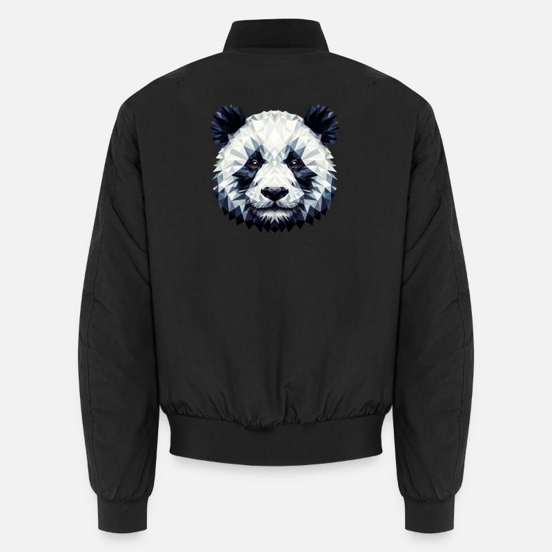 Polygonaler Panda Unisex Bomberjacke