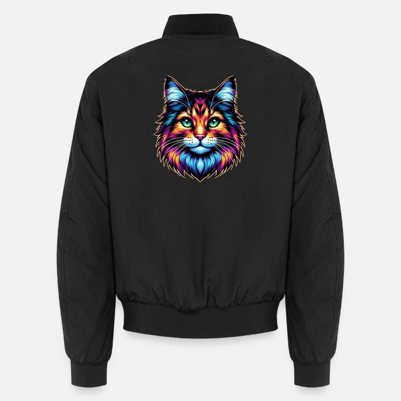Cat - Unisex Bomber Jacket - black