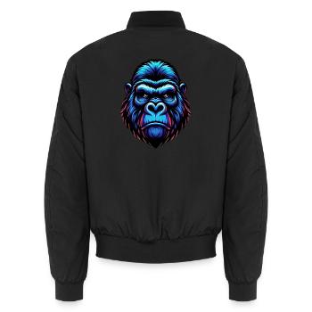 Gorilla - Unisex Bomber Jacket - black - Back - AI Model Male 185 light (185cm)