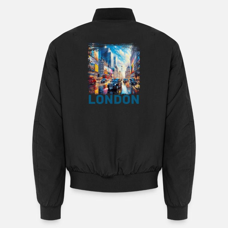 London - Unisex Bomber Jacket - black