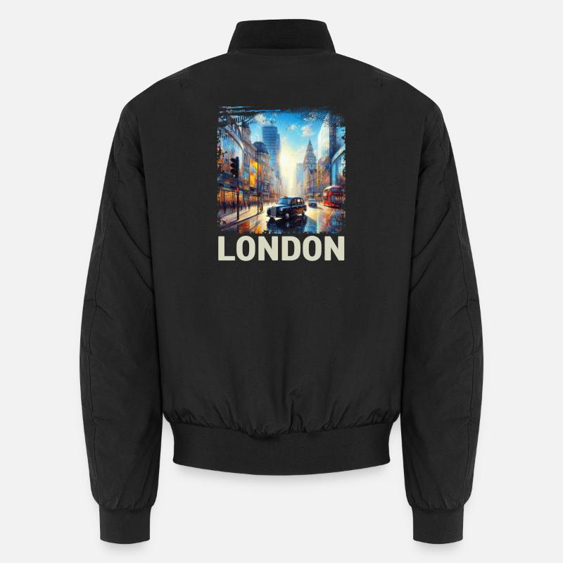 London - Unisex Bomber Jacket - black