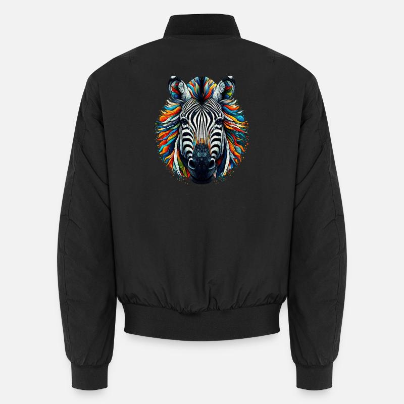 Zebra - Unisex Bomberjacke - Schwarz
