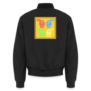 Drôles d’hommes - Bomber unisexe - noir - Dos - AI Model Male 185 light (185cm)
