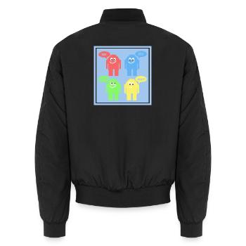 Drôles d’hommes - Bomber unisexe - noir - Dos - AI Model Male 185 light (185cm)