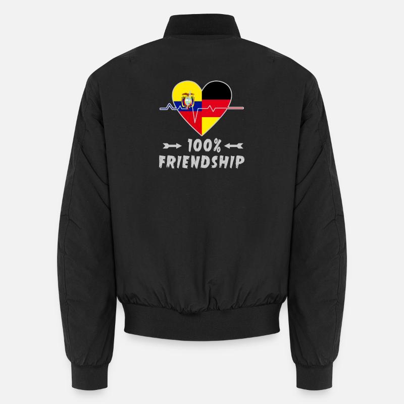 Ecuador and Germany 100% friendship Unisex Bomber Jacket
