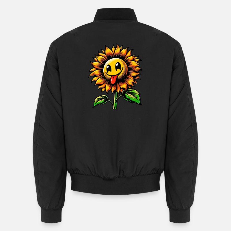 Sonnenblume - Unisex Bomberjacke - Schwarz