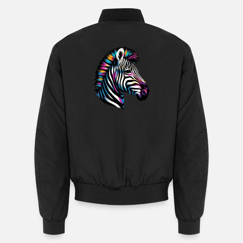 Zebra - Unisex Bomberjacke - Schwarz