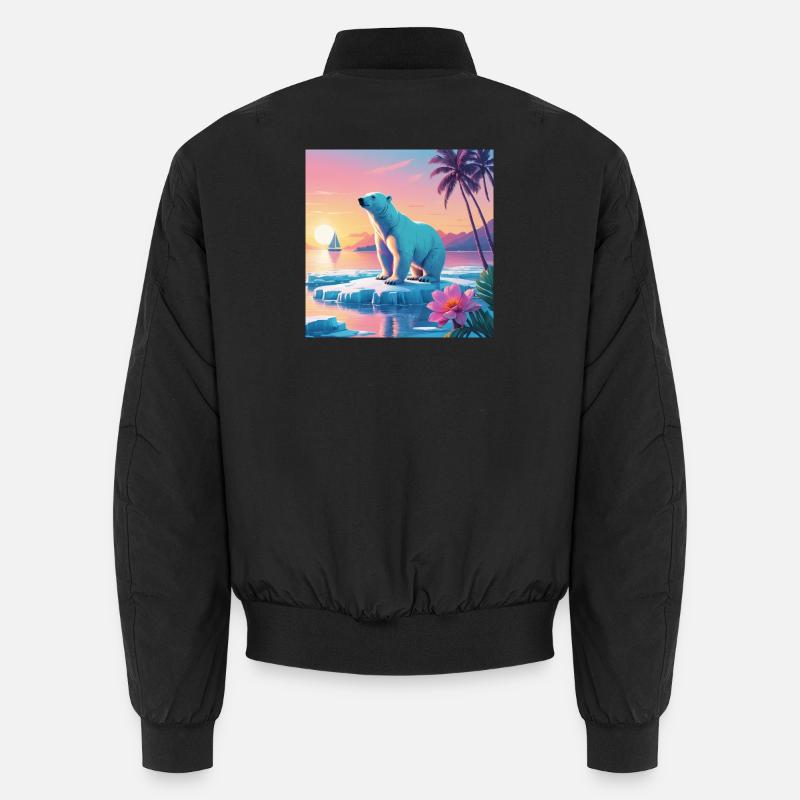 Eisbär im Urlaub Unisex Bomberjacke