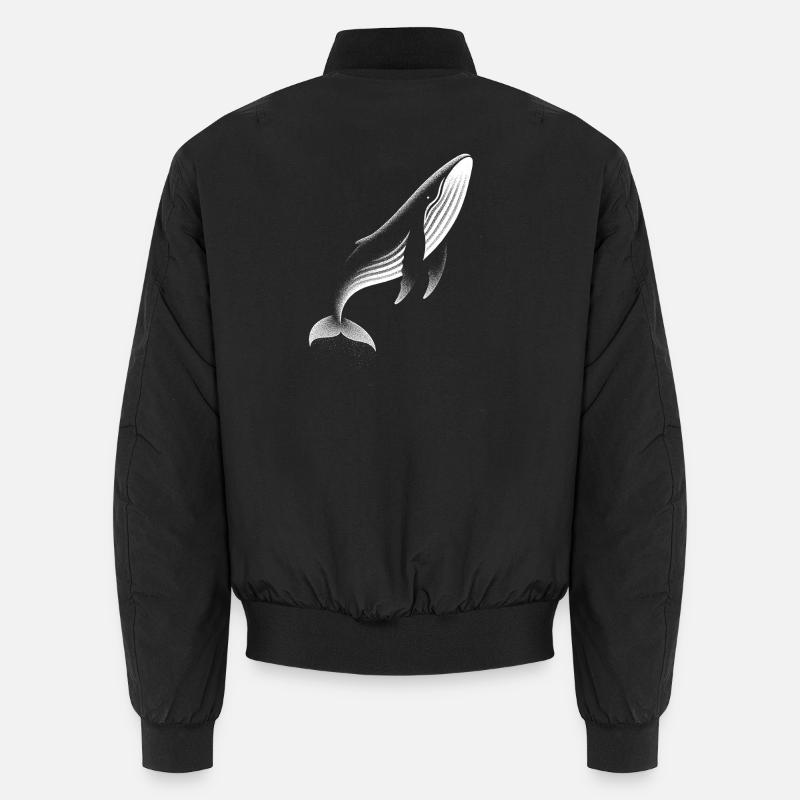 Design élégant de baleine Dotwork Bomber unisexe