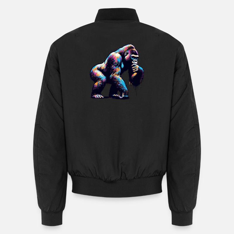 Gorilla - Unisex Bomberjacke - Schwarz