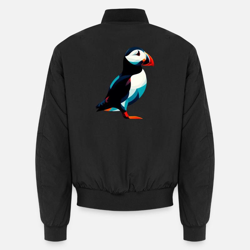 Papageitaucher - Unisex Bomberjacke - Schwarz