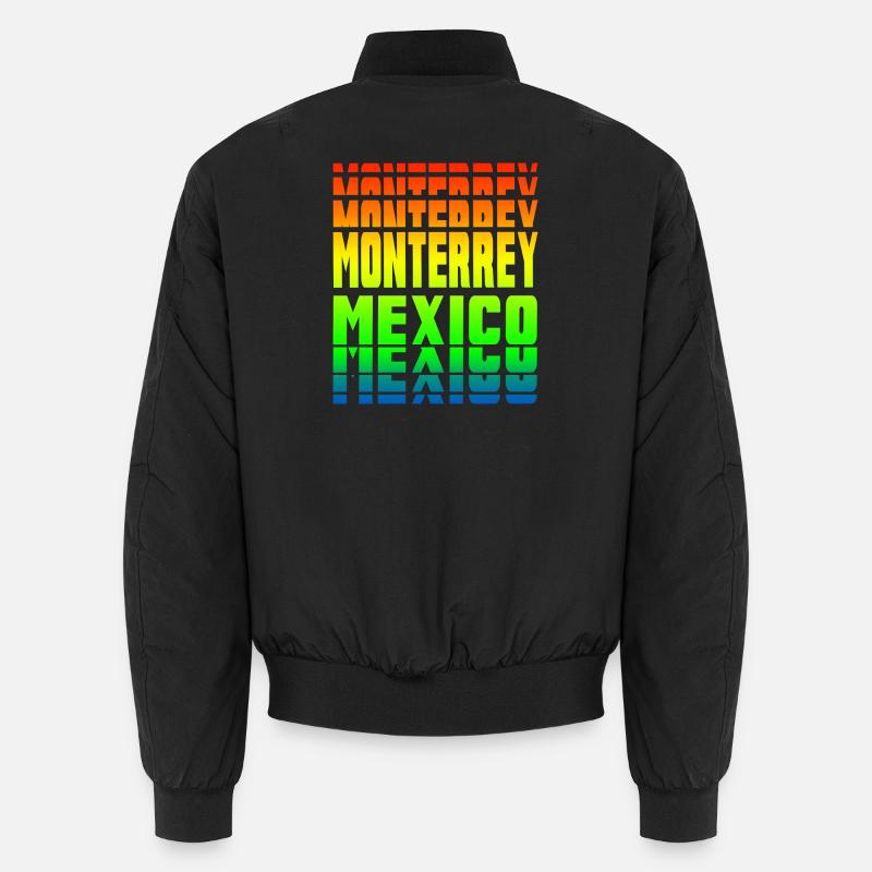 Monterrey Mexiko Regenbogen Design Unisex Bomberjacke