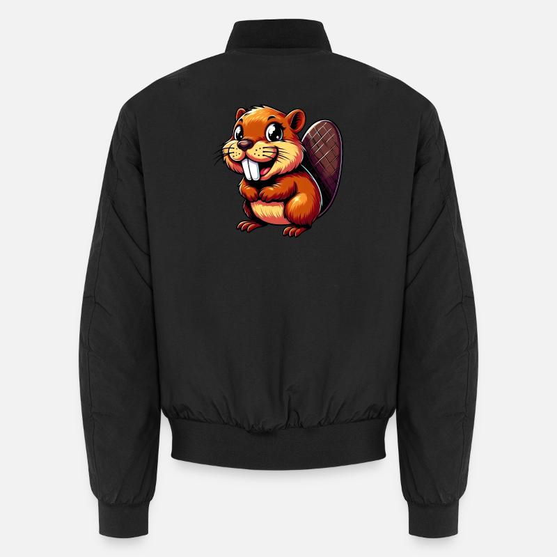 Beaver - Unisex Bomber Jacket - black