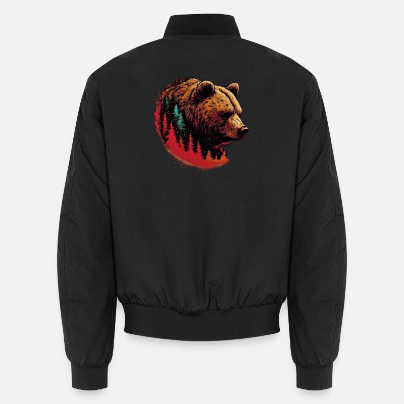 Bär - Unisex Bomberjacke - Schwarz