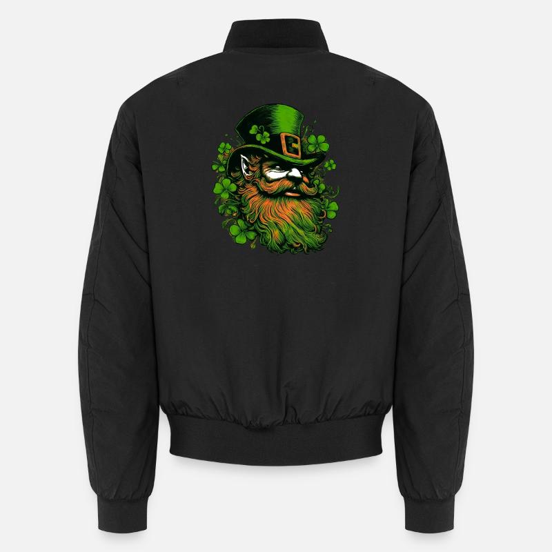 Leprechaun Irlande - Bomber unisexe - noir