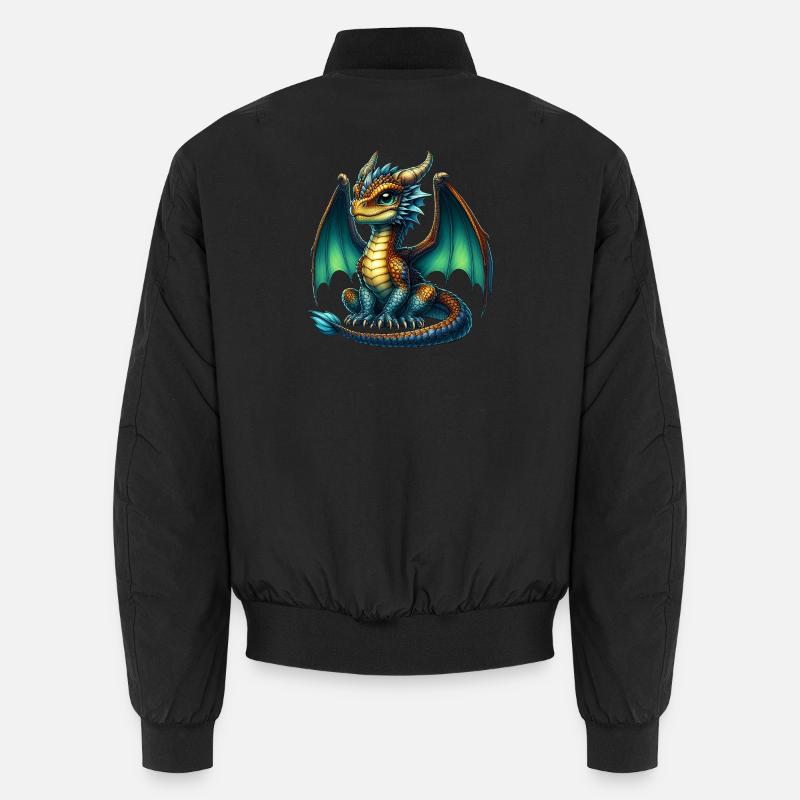 Drache - Unisex Bomberjacke - Schwarz