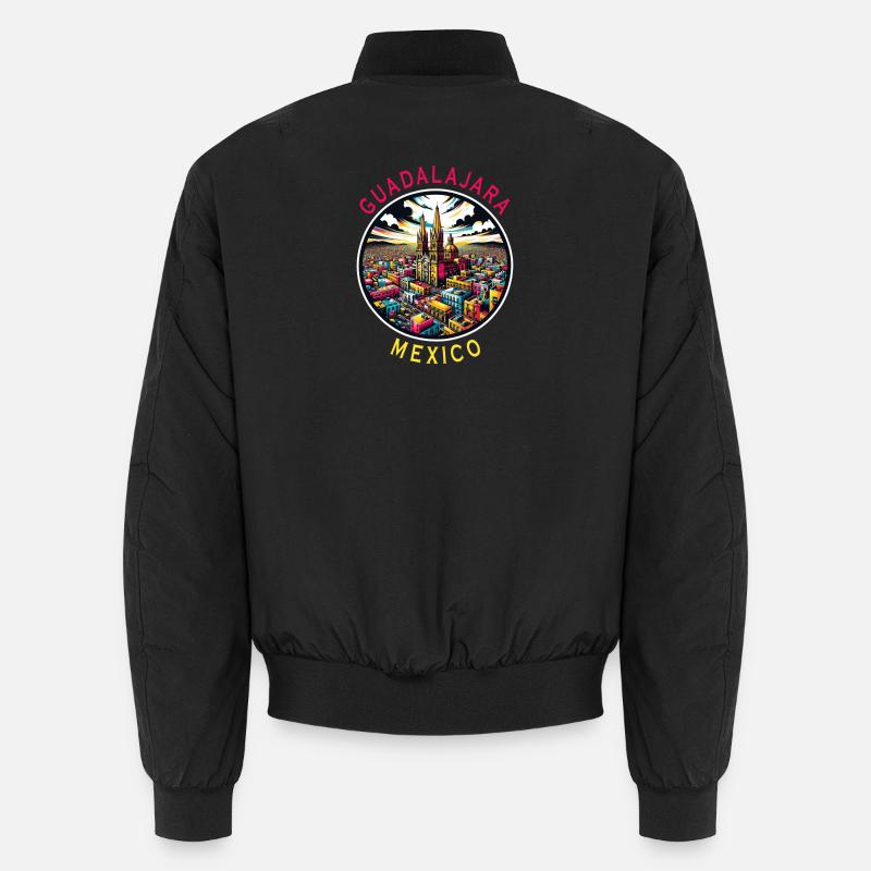 Guadalajara Mexiko Städte Design - Unisex Bomberjacke - Schwarz