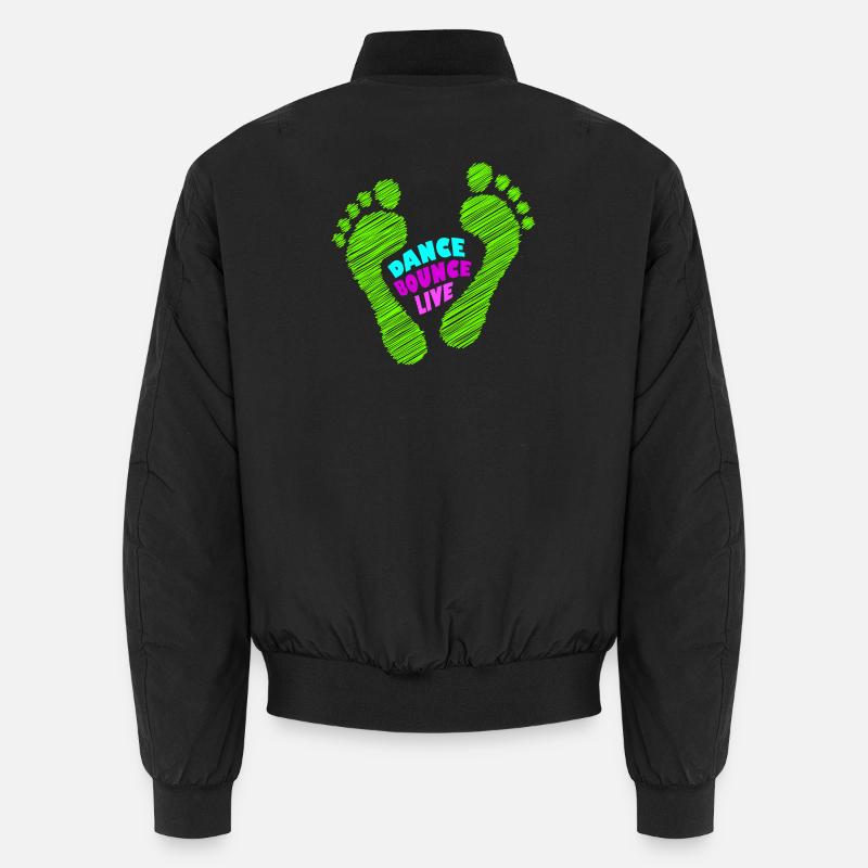Dance Bounce Live barefoot NEON green Unisex Bomber Jacket