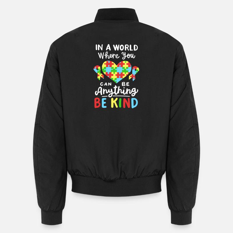 Autismus Bewusstsein - Unisex Bomberjacke - Schwarz