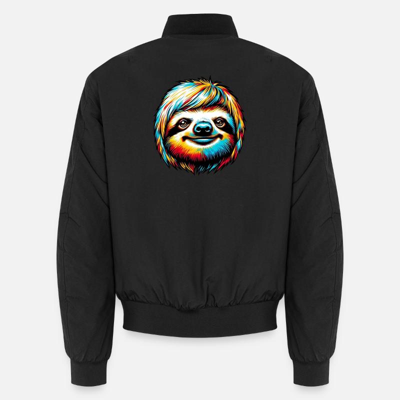 Faultier - Unisex Bomberjacke - Schwarz
