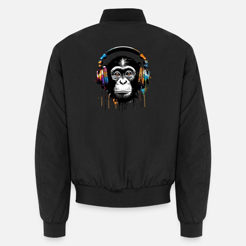 Singe - Bomber unisexe - noir