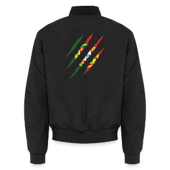 Portugal - Unisex Bomberjacke - Schwarz - Hinten - AI Model Male 185 light (185cm)