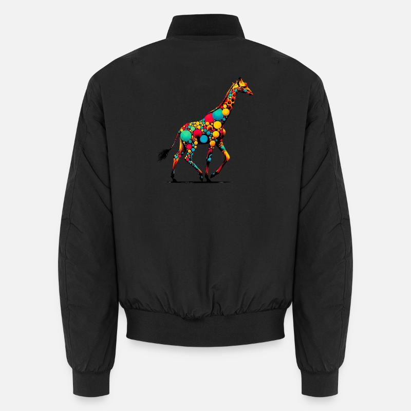 Girafe - Bomber unisexe - noir