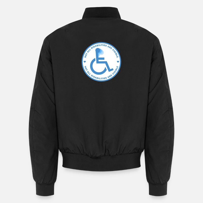 Not All Disabilities Are Visible - Unisex Bomber Jacket - black