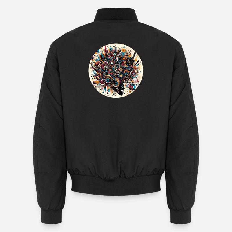 Abstrakte Musikexplosion im Afro-Stil Unisex Bomberjacke