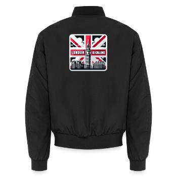 Londres vous appelle - Bomber unisexe - noir - Dos - AI Model Male 185 light (185cm)