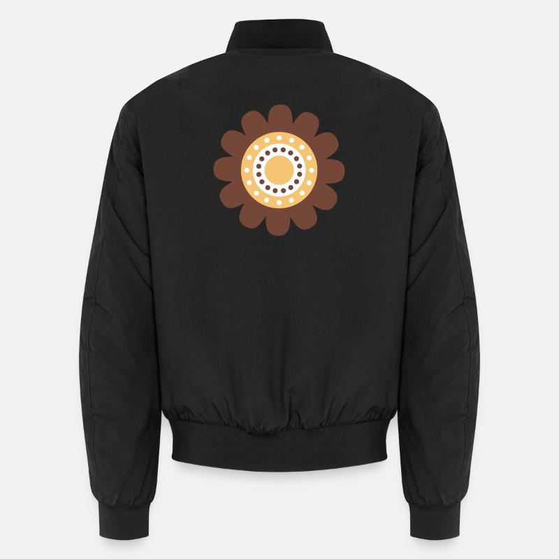Süße braune Gänseblümchenblume - Unisex Bomberjacke - Schwarz