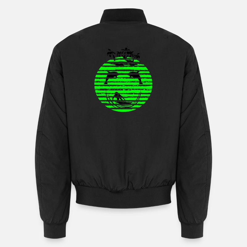 SMILEY dolphin - Unisex Bomber Jacket - black