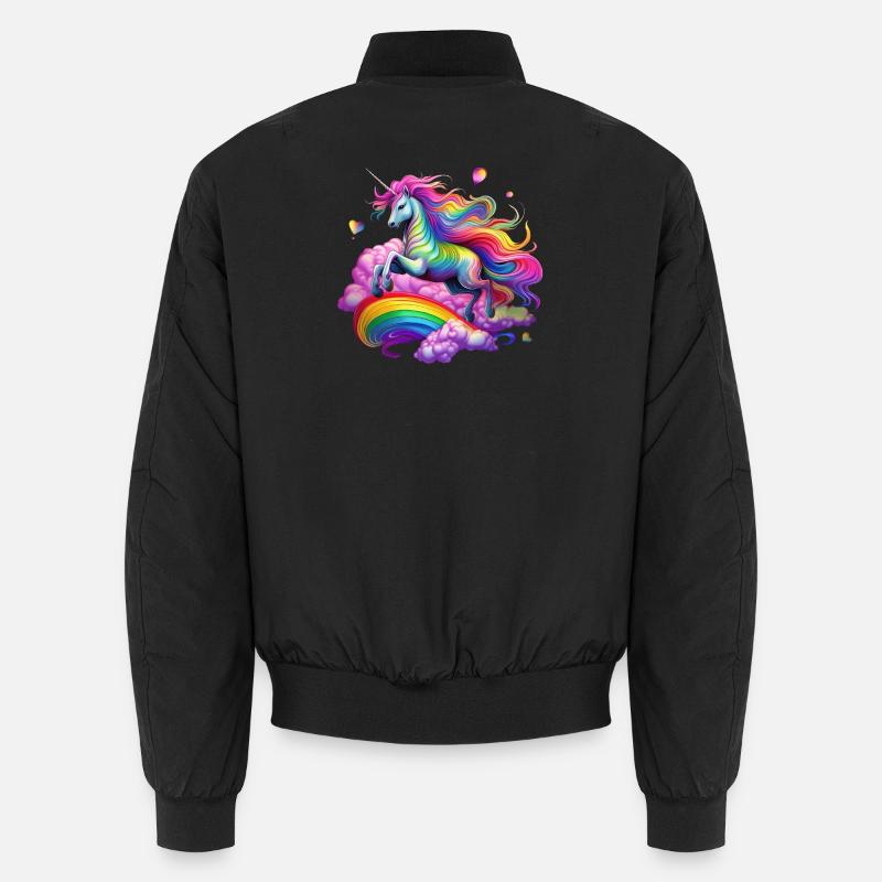 Fairy Rainbow Unicorn Unisex Bomber Jacket